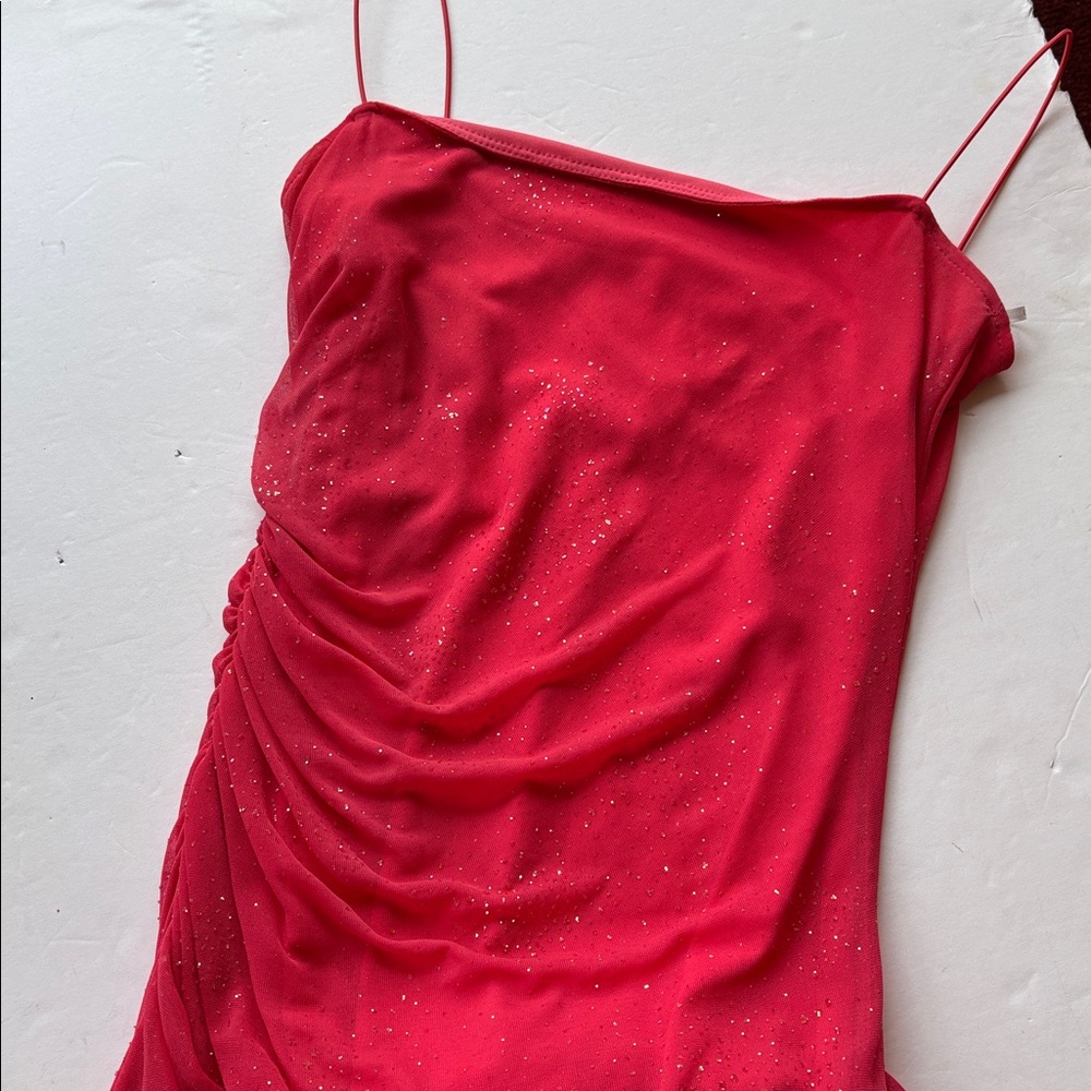 Vintage Maxi y2k Dress Hot Pink Sparkle S Iconic Fairy Princess Glitter Party - Picture 13 of 17